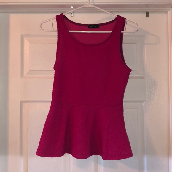 Supa cute fushia peplum top - Picture 1 of 3